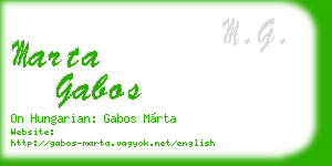 marta gabos business card